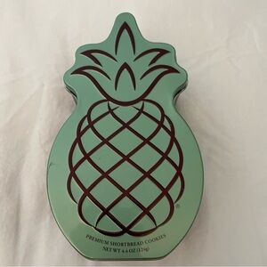 Honolulu‎ Cookie Company Decorative Metal Pineapple Shaped Tin Empty Collectible